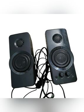 Black Web Computer Speaker Pair BWA15HO110 2.0 Wired Multi Media Black